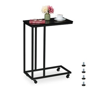 Tavolino Laterale Industriale Relaxdays - Legno E Metallo, 57.5x47.5x25cm