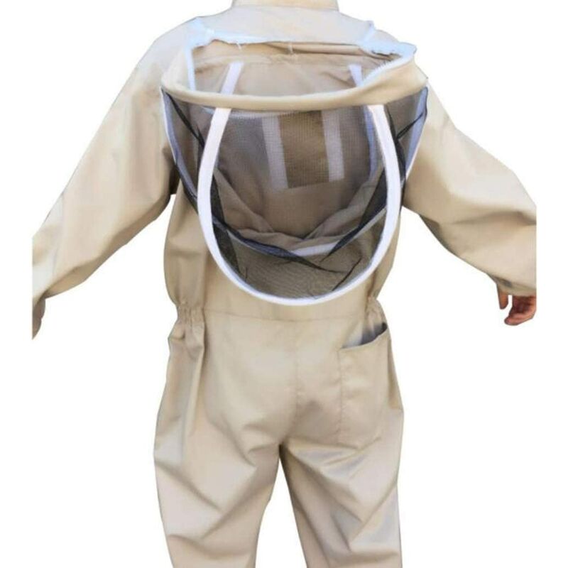 Combinaison d'apiculteur professionnelle avec voile autoportant X-Large marron - 3