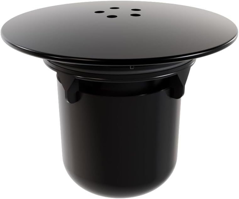 Pokrywa prysznicowa, średnica 115 mm, zdejmowana pokrywa odpływu ABS, szybki odpływ, łatwa do czyszczenia, kolor czarny