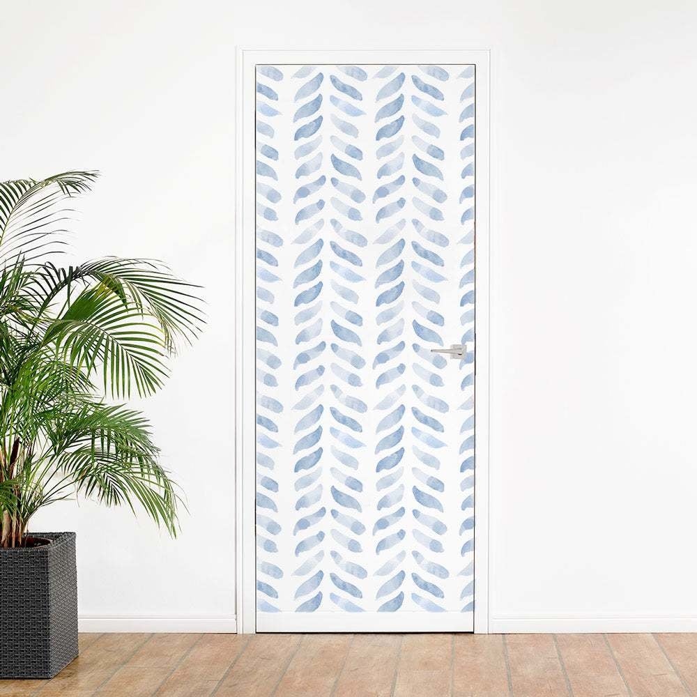 Papel vinilico banos espina de pascado azul lavable y removible - 1 rollo 50x300 cm - Decochic - 2