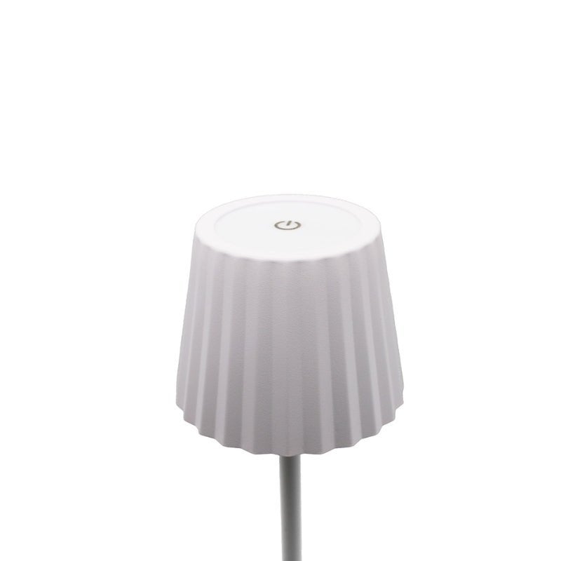 Lampe de Table Rechargeable Tactile Blanche Design 3W CCT - 3000K/4200K/6400K - SILAMP - 2