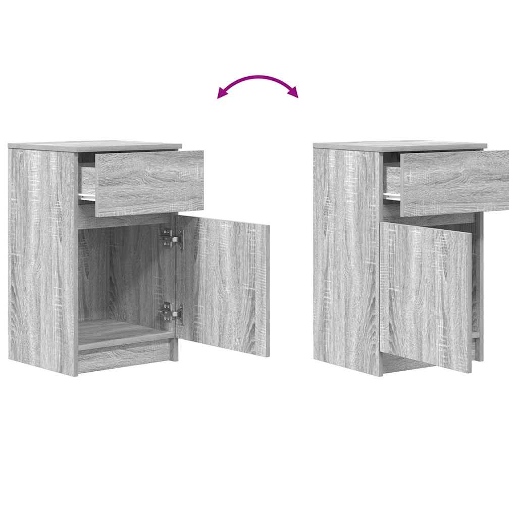 Table de chevet sonoma gris 39x35x65 cm bois d’ingénierie - COMFORTXL - 9