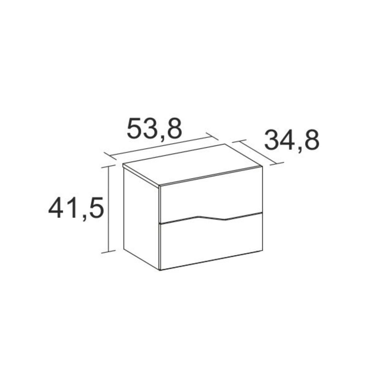 Mesita de noche Cannes 2 cajones blanco/sahara 41,5x53,8x34,8 cm - 3