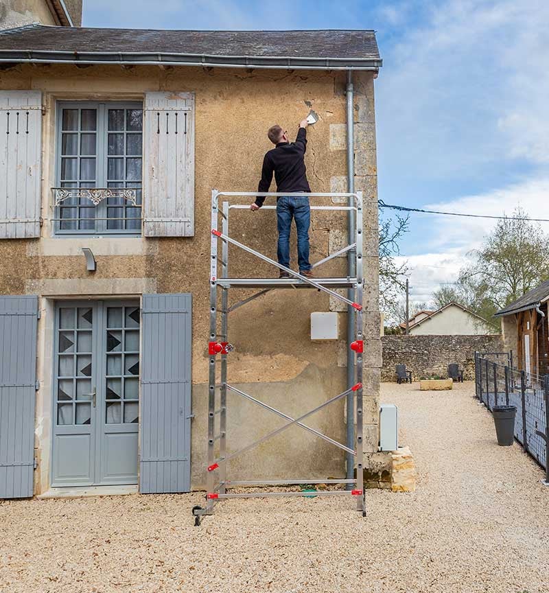 Echafaudage 4 en 1 multifonction 2,3m/4,3m en aluminium Hailo Fast & Lock Combi 5 - 2