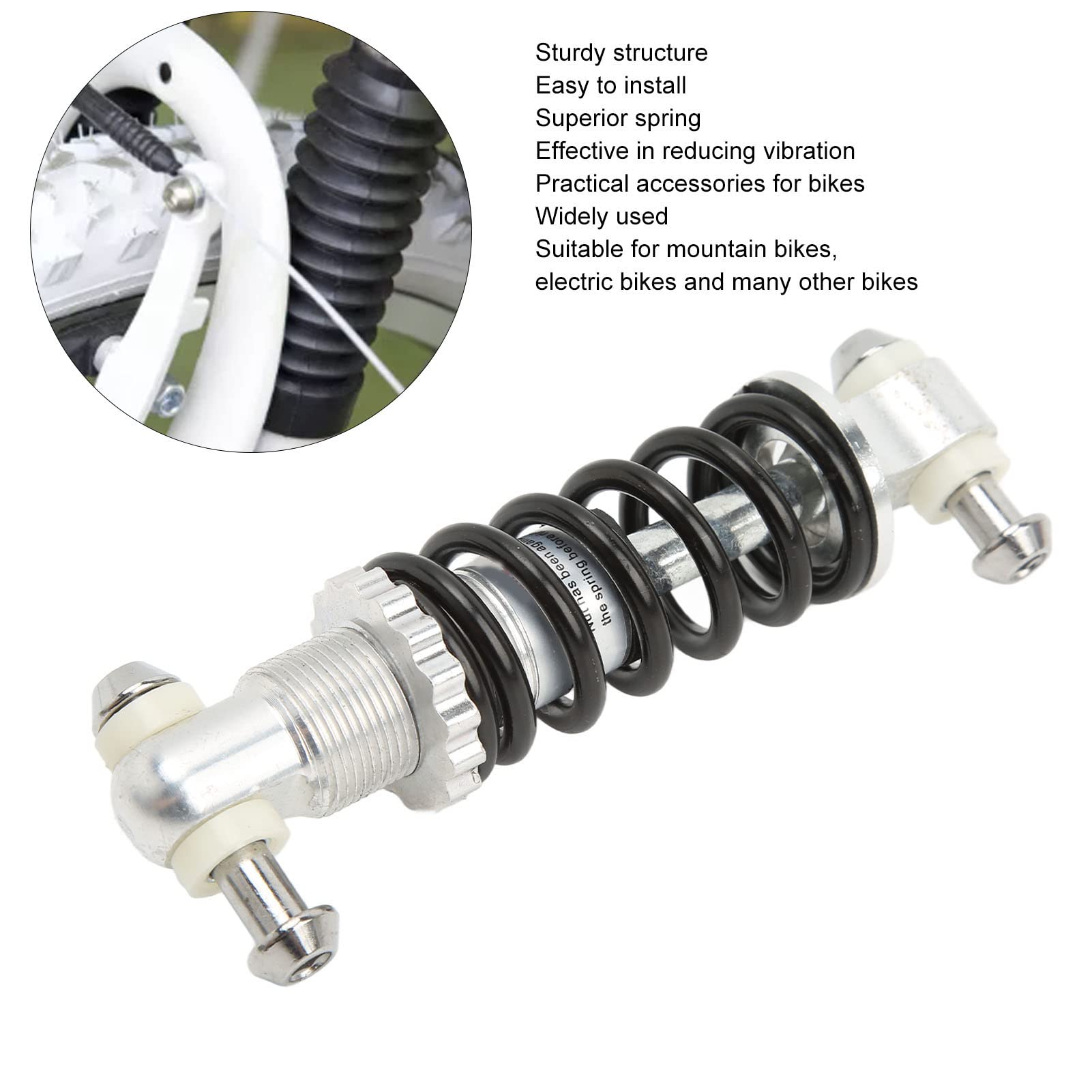Ammortizzatore per bici Ammortizzatore a molla per mountain bike in lega di alluminio per mountain bike Biciclette elettriche - 3