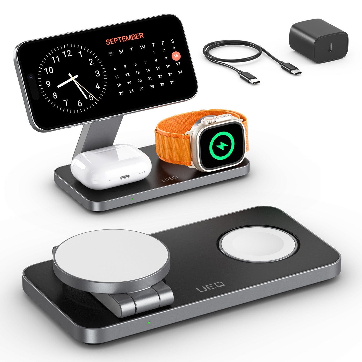 Caricabatterie Wireless Per Orologio Intelligente, Stazione Di Ricarica Magnetica USB, Compatibile Con Vari Modelli