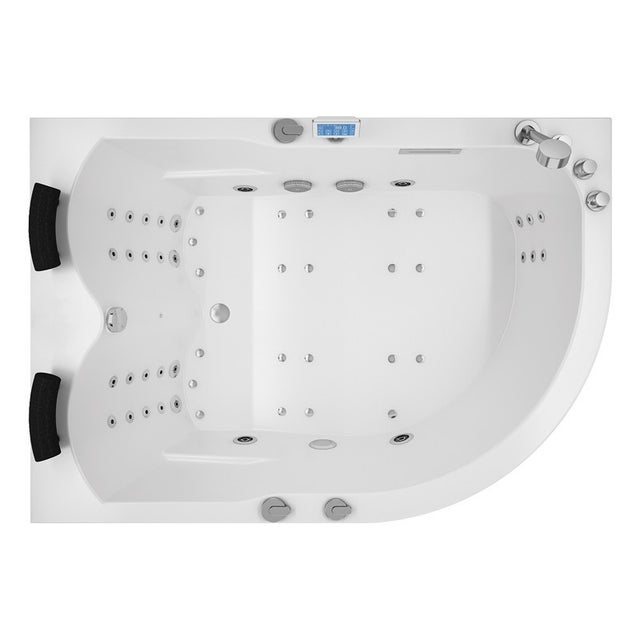Baignoire balnéo asymétrique 170x120 cm SIRIUS GAUCHE IPOWER