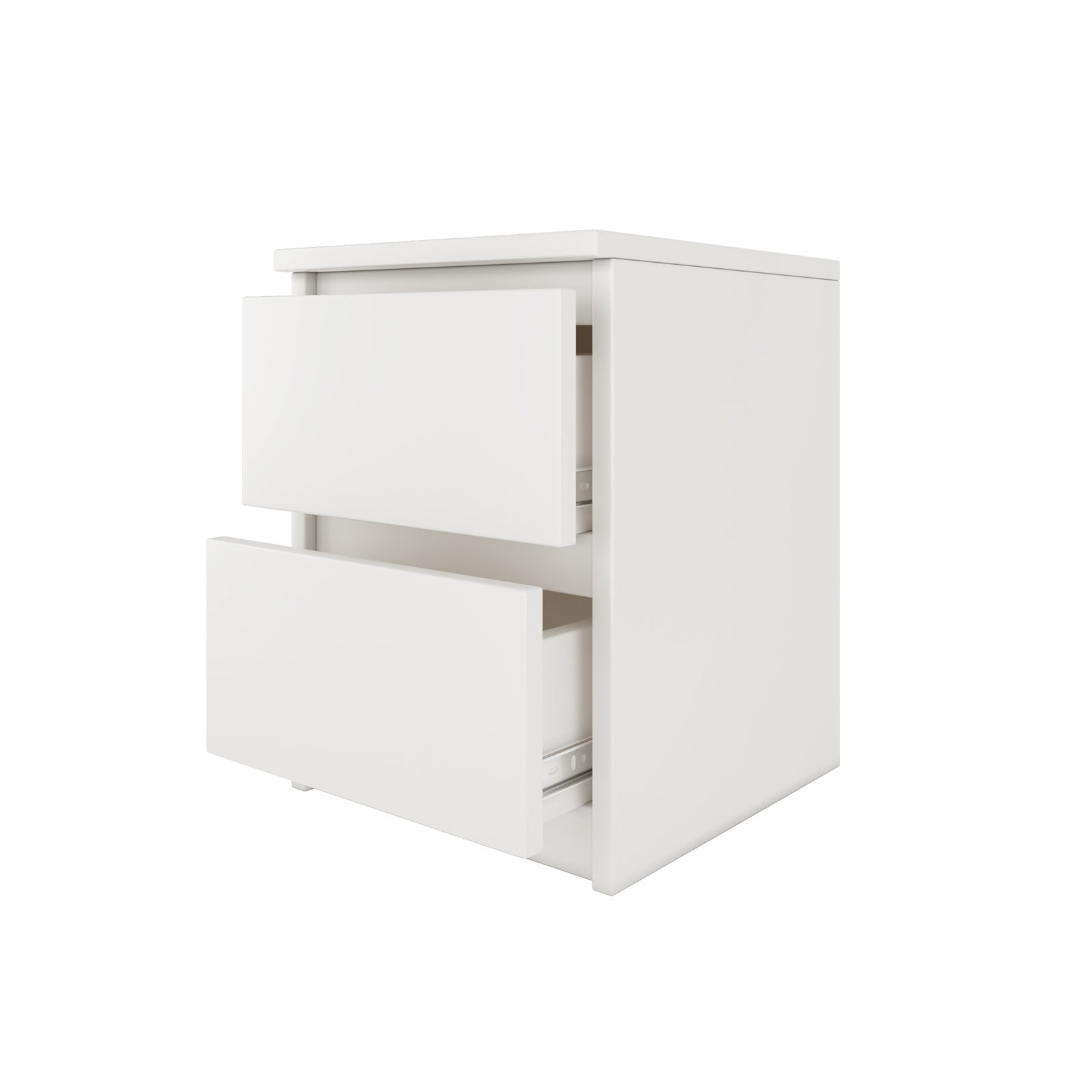 ASTER T2 - Comodino da camera moderno - 40x30x30 cm - Comodino 2 cassetti - Comodino - 3
