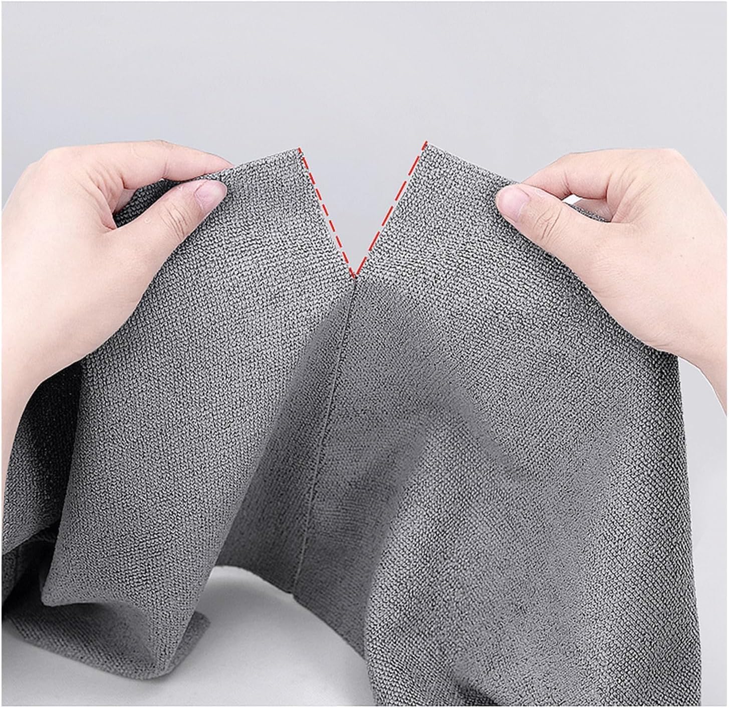 20 pièces Chiffons de Nettoyage en Microfibre réutilisables - 25 x 25 cm - Chiffons de Nettoyage Déchirables - pour la Cuisine, la Voiture, la fenêtre - 4