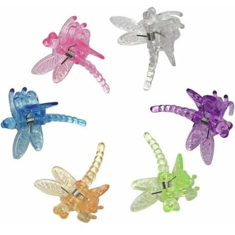 HERCHR – 100 Clip Per Orchidee A Forma Di Libellula – Supporto Per Steli E Rampicanti – Plastica Rosa E Trasparente