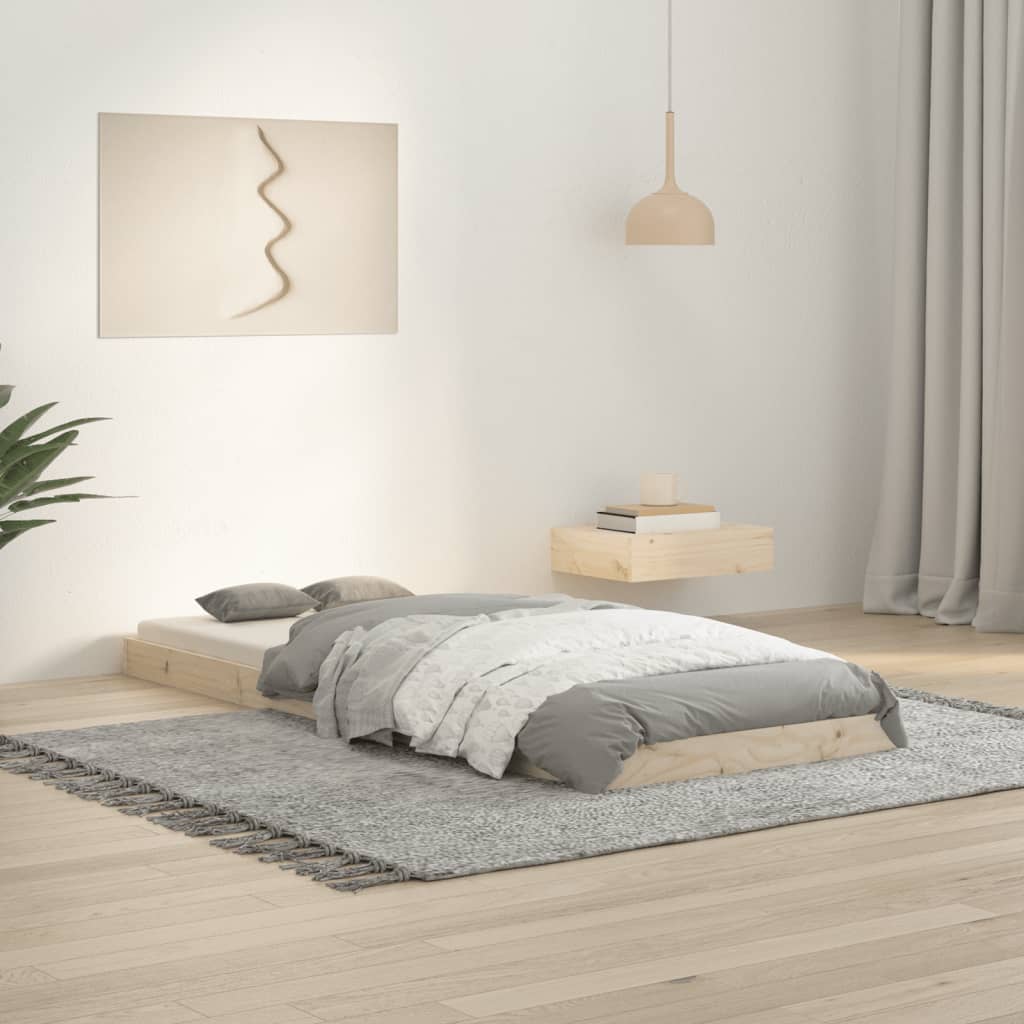 Łóżko Drewniane Rama Łóżka Sofa Brązowe Do Sypialni Pokoju 75x190 cm