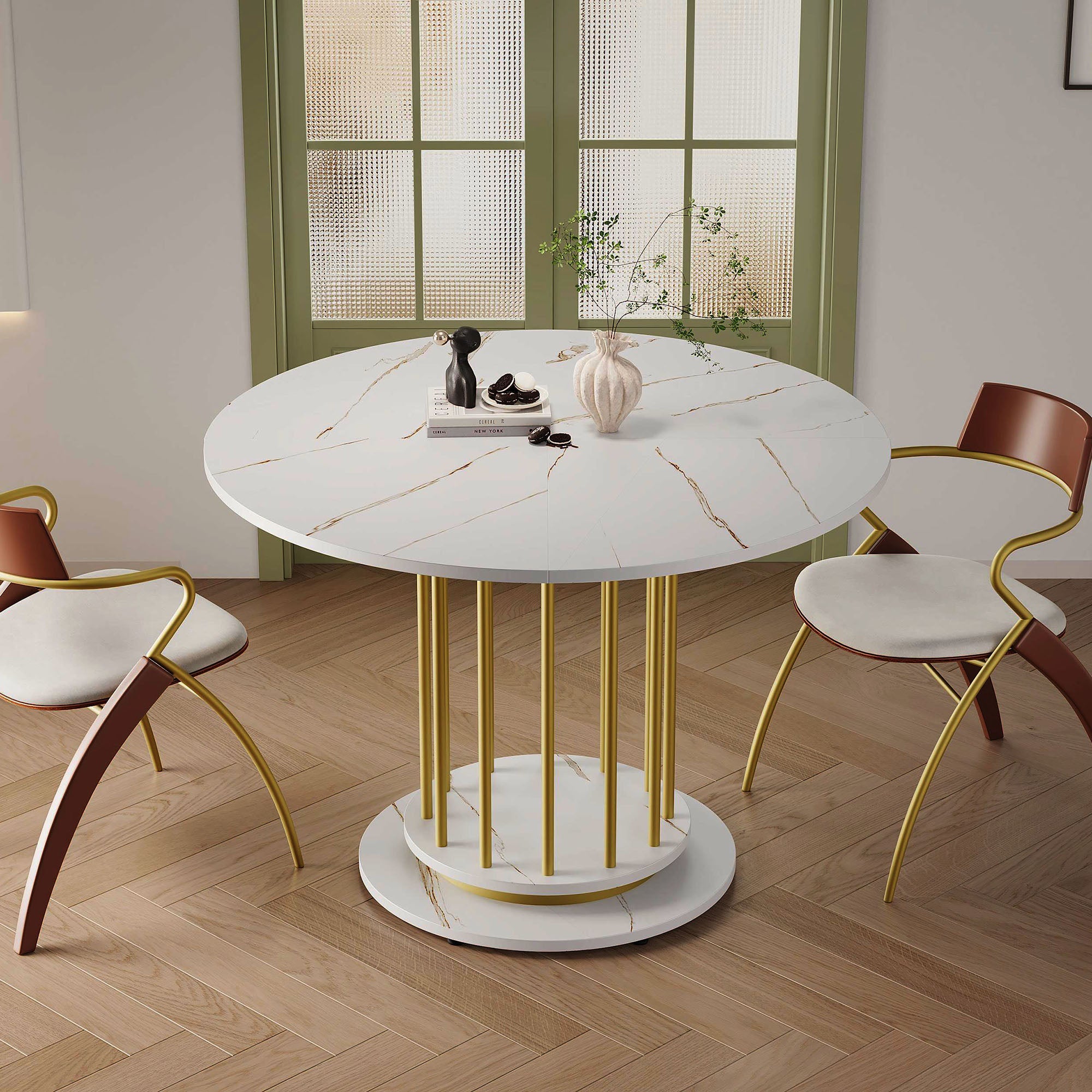 Maison Du Monde Tavolo Rotondo Bianco Design Marmo Tavolo Maison