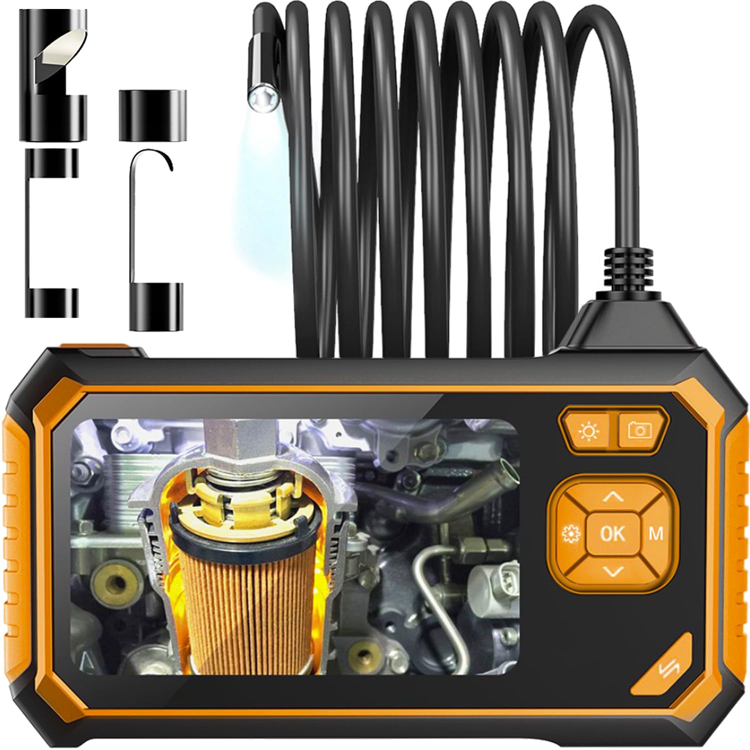TOPDC Caméra Endoscopique HD 1920P 5M - 8 LED Réglables - Endoscope Inspection Android IOS IP67