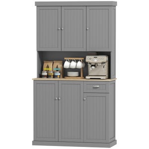Armadietto Da Cucina Dettchan 100x34x92 Cm | Credenza In Resina Con Cassetti E Ante | Stile Moderno Minimalista