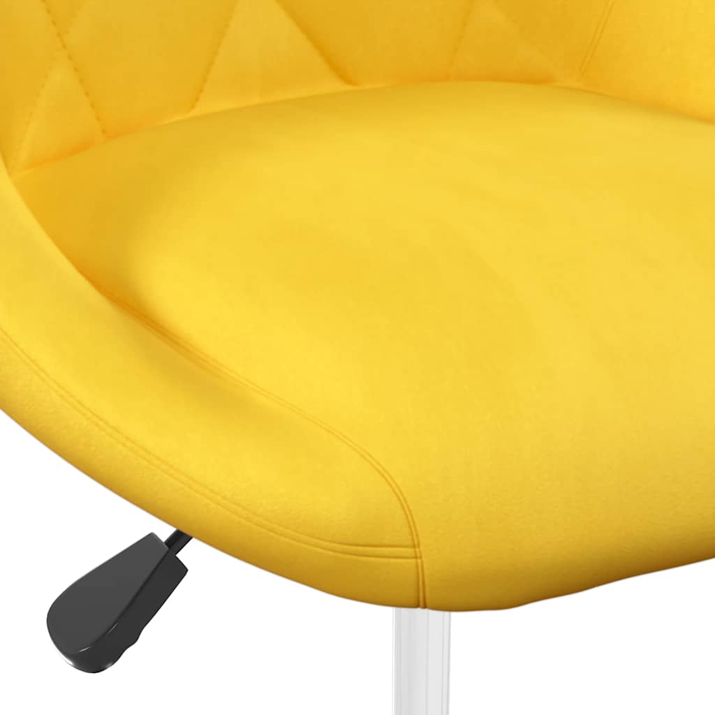 Chaises à manger pivotantes lot de 2 jaune moutarde velours vidaXL - 8