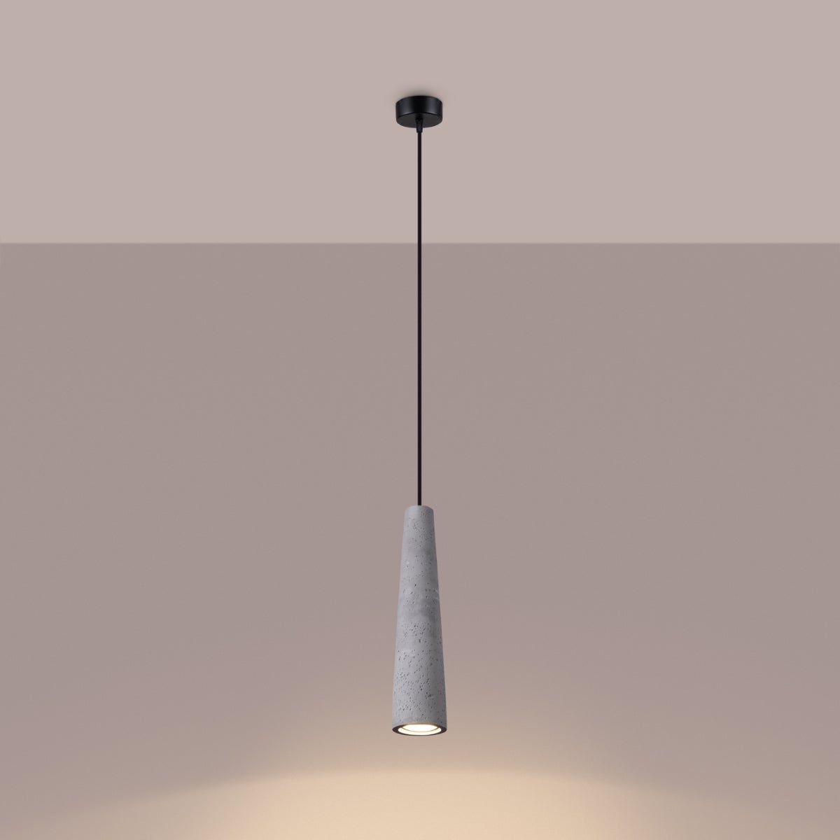 Lampa wisząca ZYNTRIA beton LED 3000K - 8x8x125cm Sollux