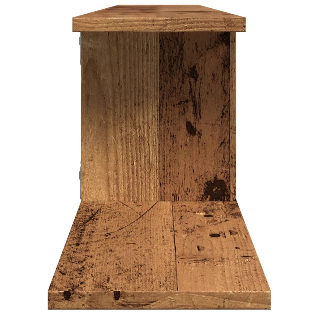 Estantería | Librería divisora | Estante de pared de TV madera ingeniería envejecida 125x18x23cm CFW31341 - 5