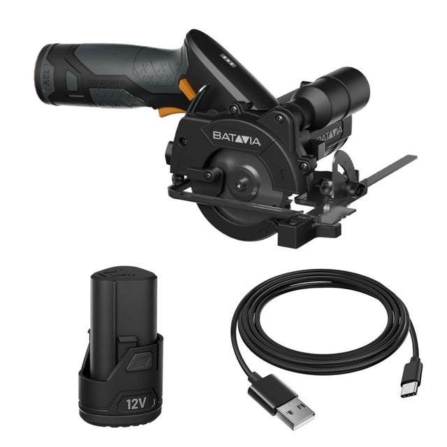 Scie Circulaire 12V sans fil 85mm - Kit Fixxpack 2.0 (batterie et câble de recharge USB-C inclus) Batavia