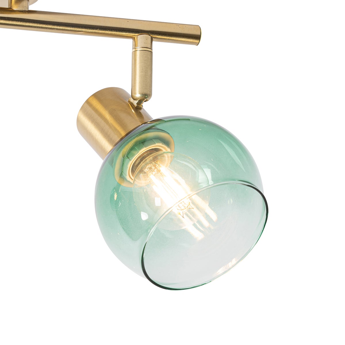 Spot Art Déco doré avec verre vert 2 lumières - Vidro - 6