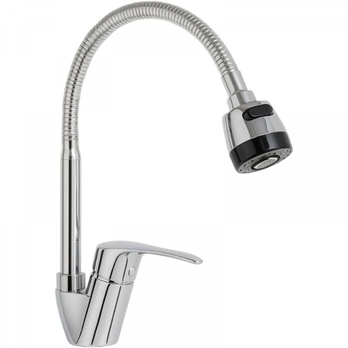 Grifo alto para fregadero de cocina y fregadero giratorio a 360° grifo de acero inoxidable cromado con pico ajustable