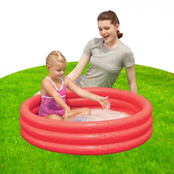 Basen dmuchany Intex 3 pierścienie niebieski kryształ 114 cm średnica 25 cm głębokość