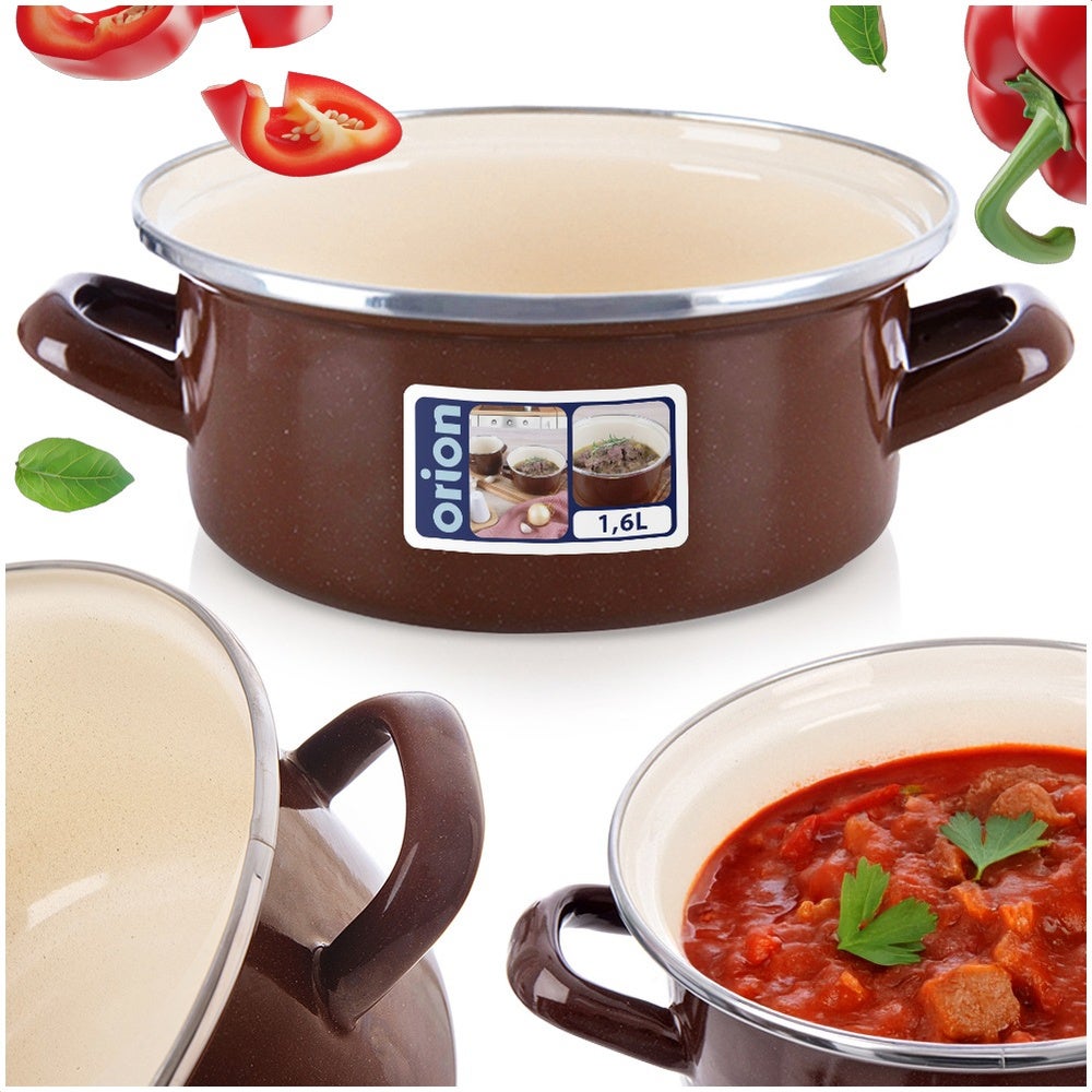 Garnek emaliowany BROWN 18,5 cm, 1,6 l - 7