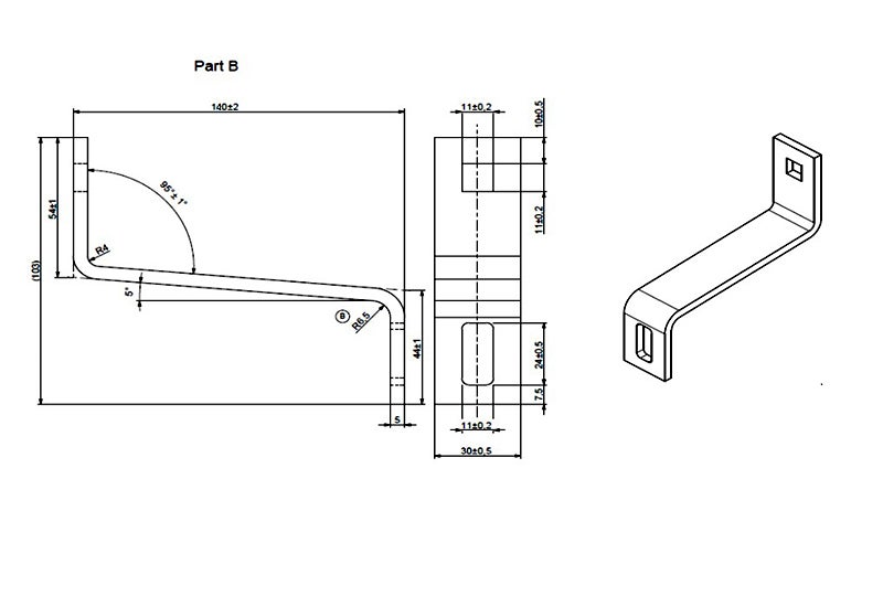 Support en acier inoxydable 1.4016 à double réglage pour la fixation de panneaux solaires thermiques ou photovoltaïques sur toiture en tuiles - 5