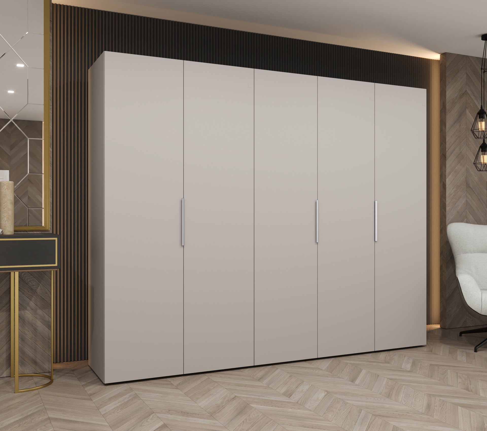 Szafa uchylna otwierana Marbella 1 250 x 52 x 202 cm kaszmir + u. kaszmir Abiks Meble - 2