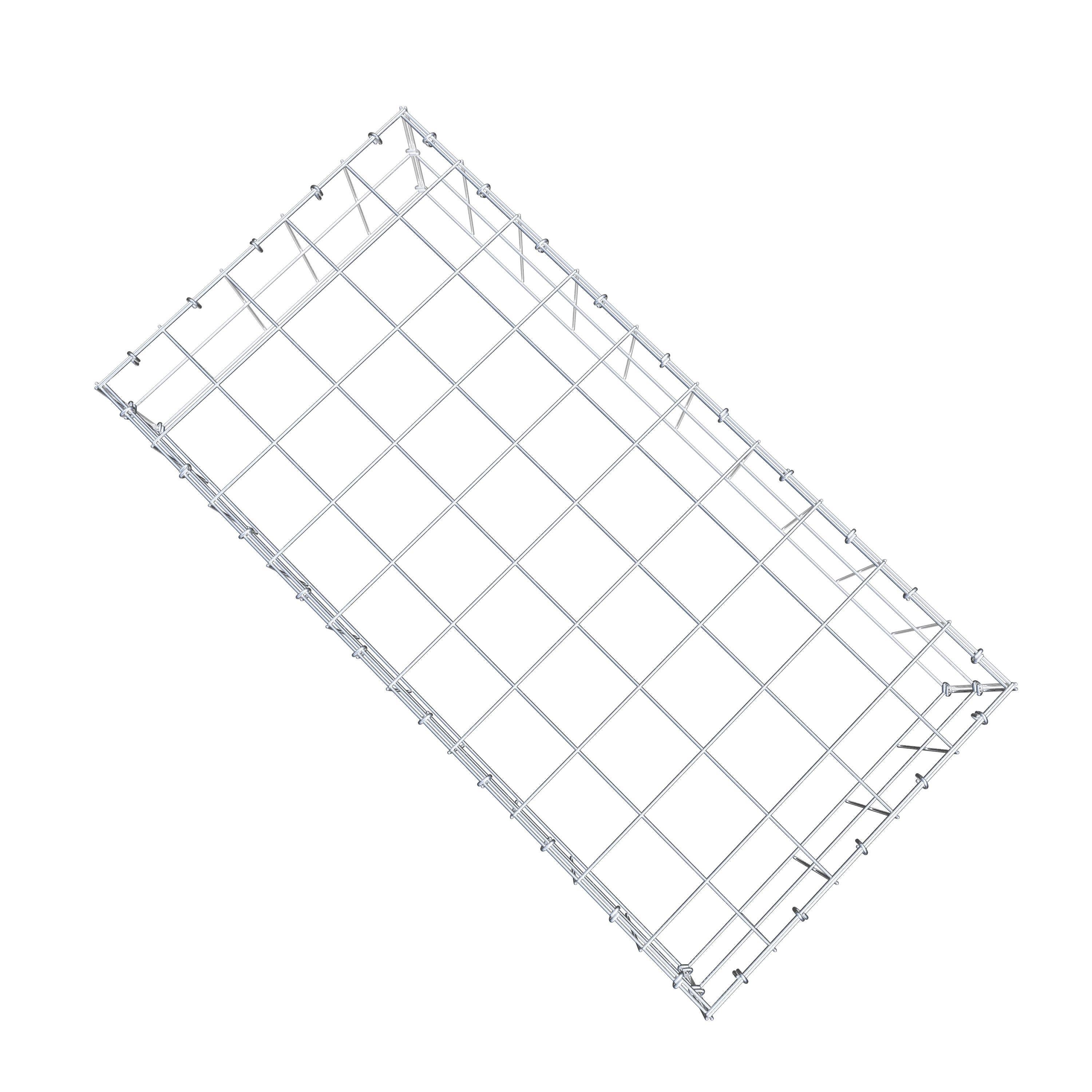 Gavión para apilar en acero galvanizado 100x20x50cm (LxAxP), malla 10 x 10cm, Anillo en C, sin rejilla inferior - 8
