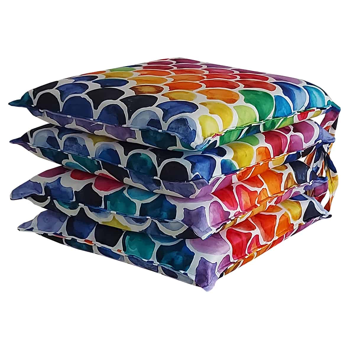 Lot De 4 Galettes Déhoussables Pour Chaise – Tissu Oxford Imperméable, Mousse Dense – Plusieurs Coloris - 3