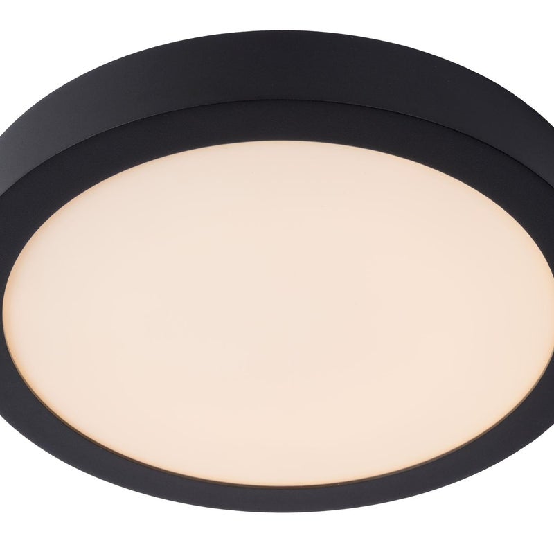 Plafon okrągły BRICE LED 30W Ciepła biel 1997lm czarno-biały wym:3,9x30x30cm IP44 Lucide