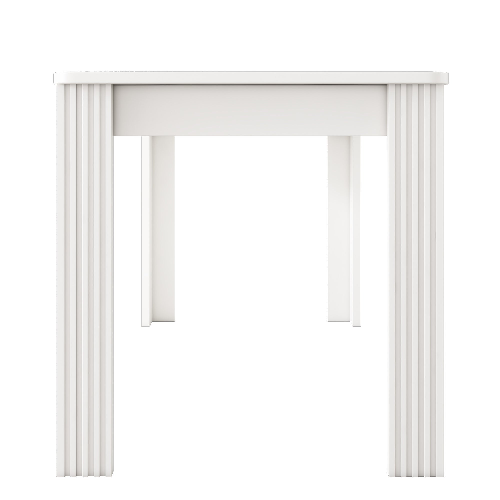 Table à manger à quatre pieds - style modern - Blanc - 7