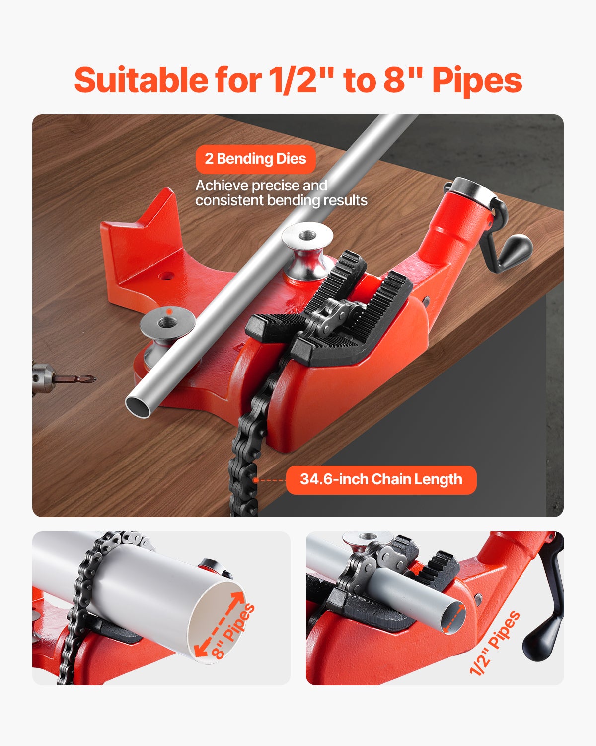 Chain Vise Urządzenie do napinania łańcucha 12,7-203,2 mm VEVOR
