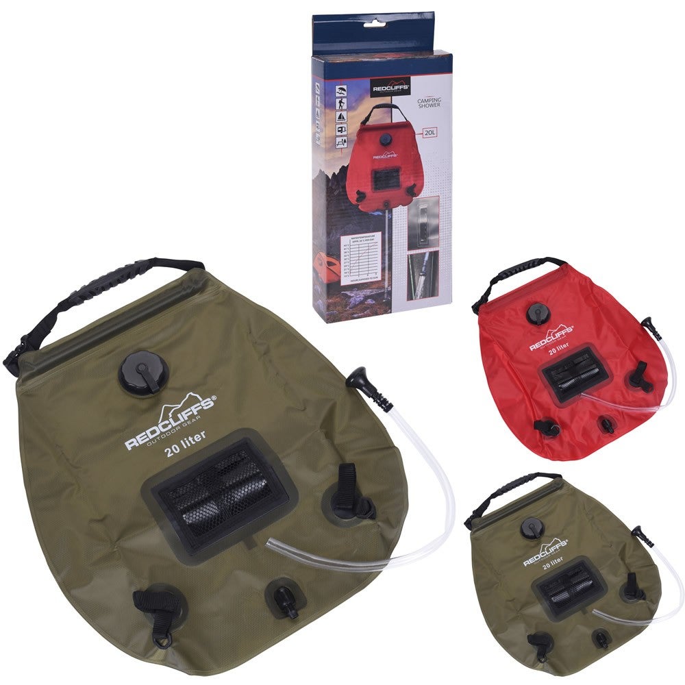 Doccia Portatile Da Campeggio 20L - Sacca Doccia Solare Con Soffione | Per Escursionismo E Outdoor | Nero - Foto 7