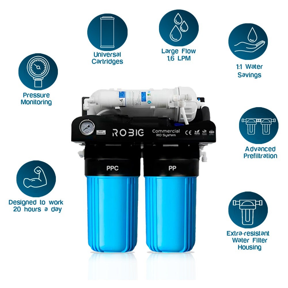 ROBIG PURE PRO | Osmoseur professionnel 600 GPD pour eau osmosée faible TDS - 4
