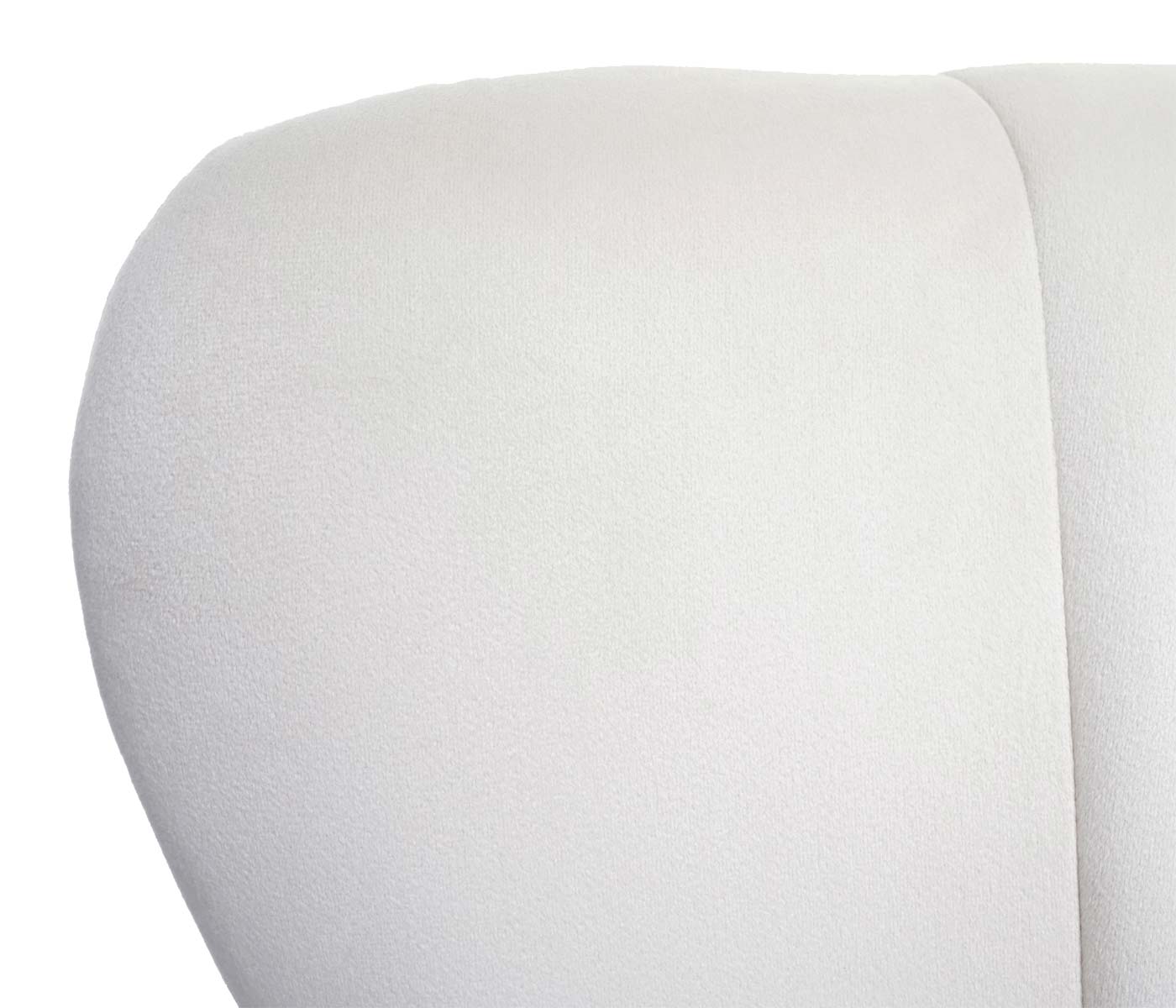 Poltrona lounge relax elegante seduta imbottita HWC-K37 velluto avorio - 5