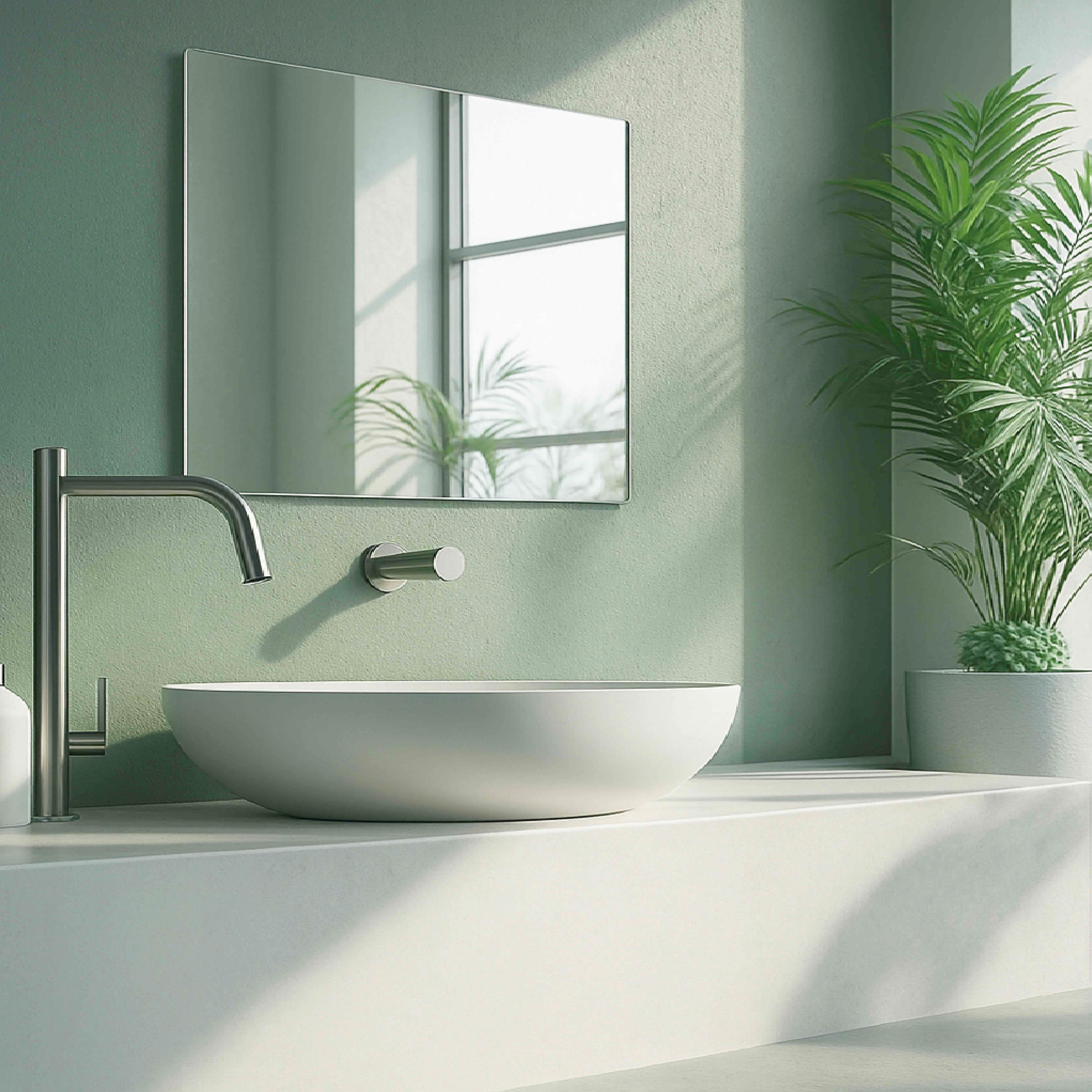 Miroir salle de bain 60 cm simple fixation murale - 7