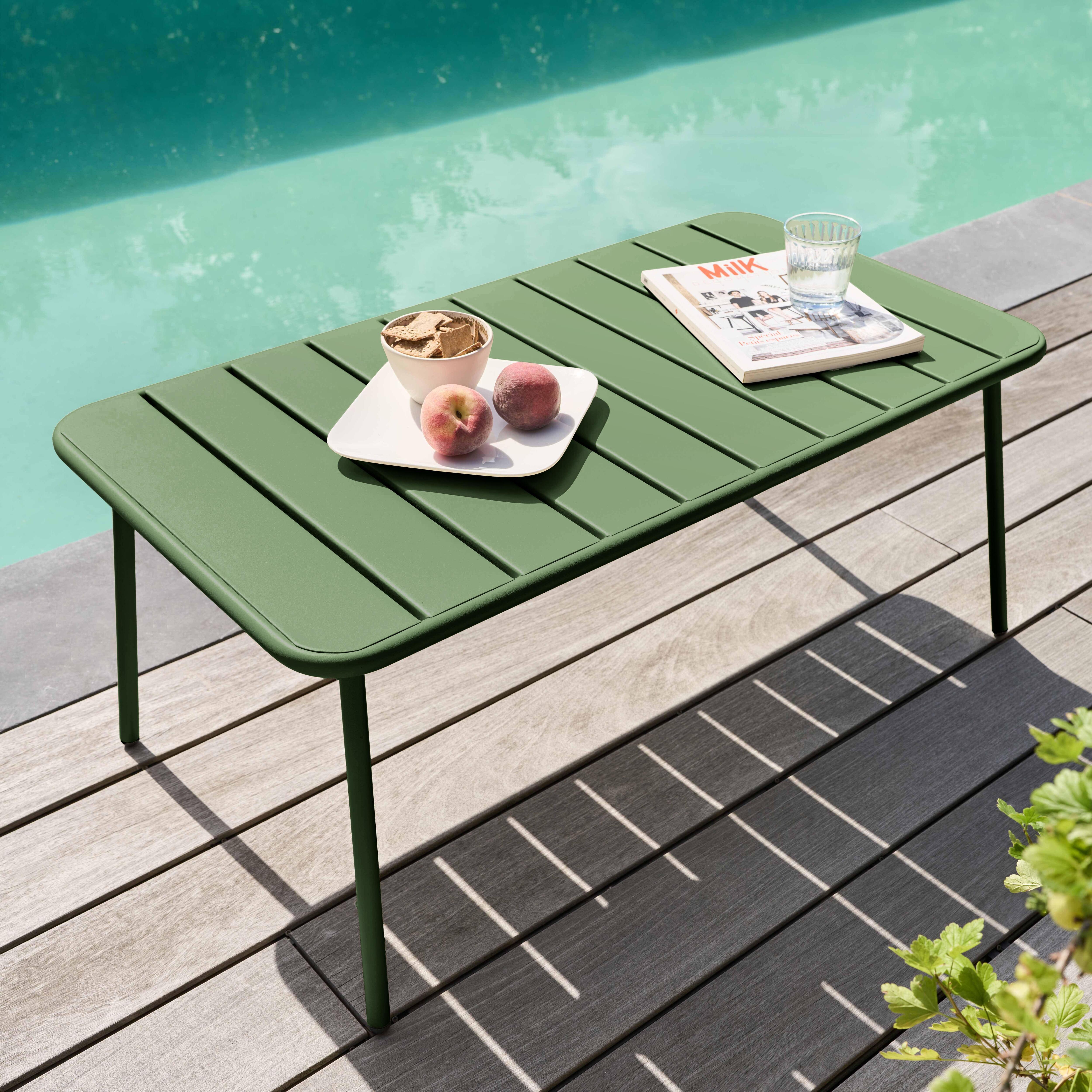 Table basse de jardin acier vert cactus , Palavas - Oviala - 2