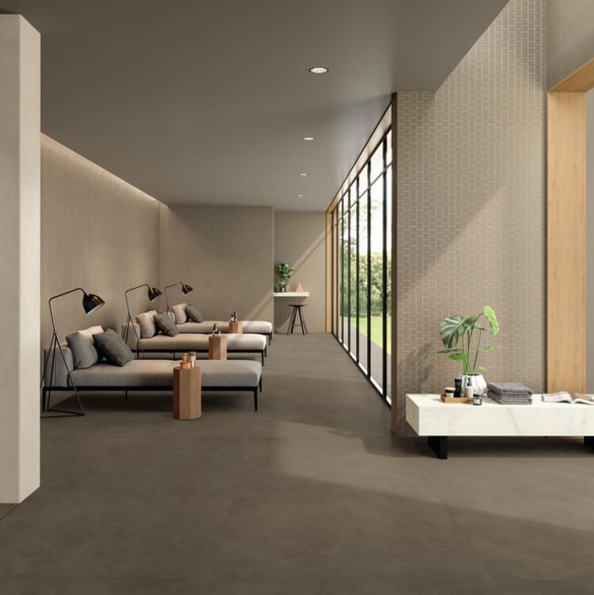 Carrelage sol / mur effet béton ciré naturel 60x60 cm Boost natural ...