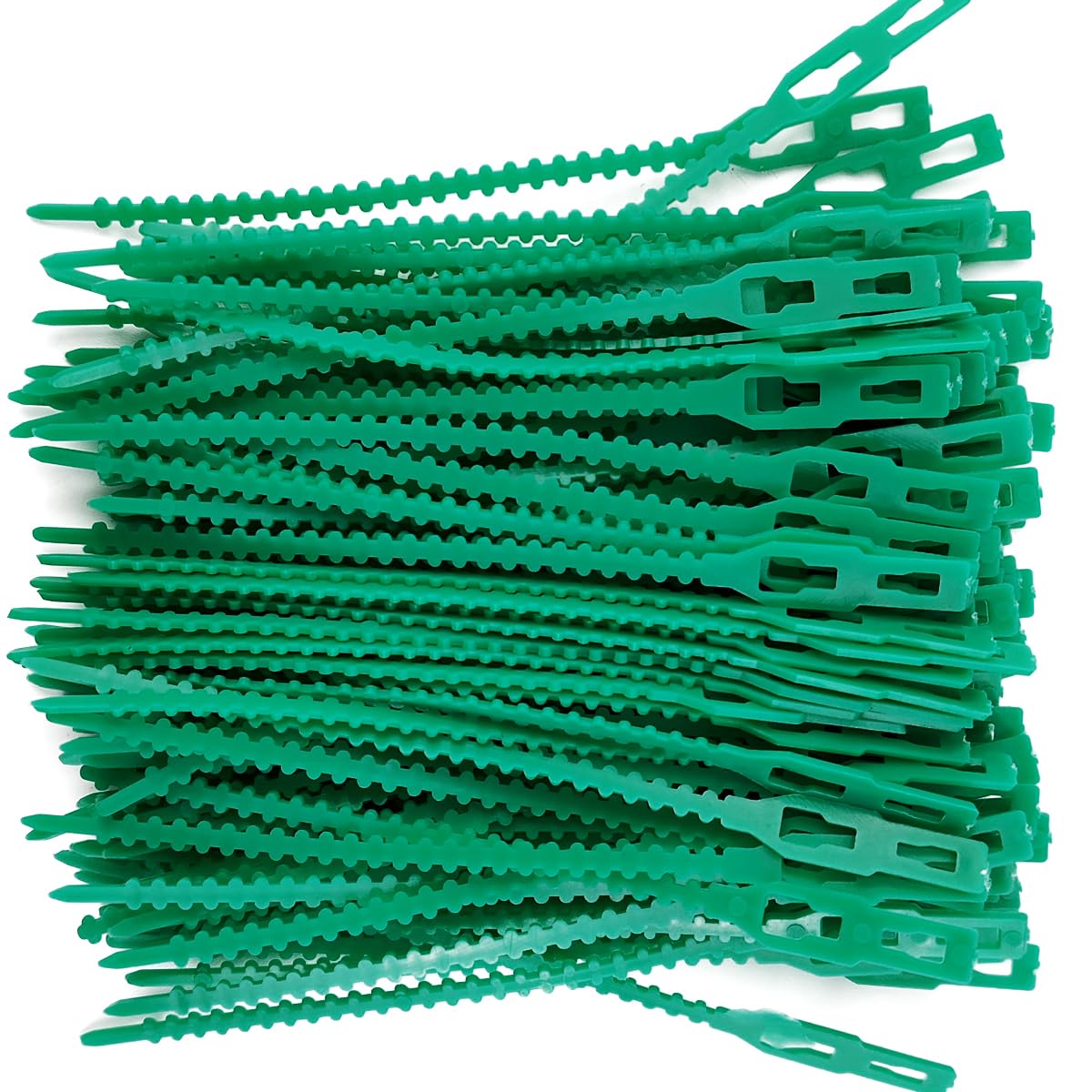 Zielona opaska ogrodowa 22 cm, 100 sztuk, opaska do roślin ogrodowych, plastikowa opaska ogrodowa