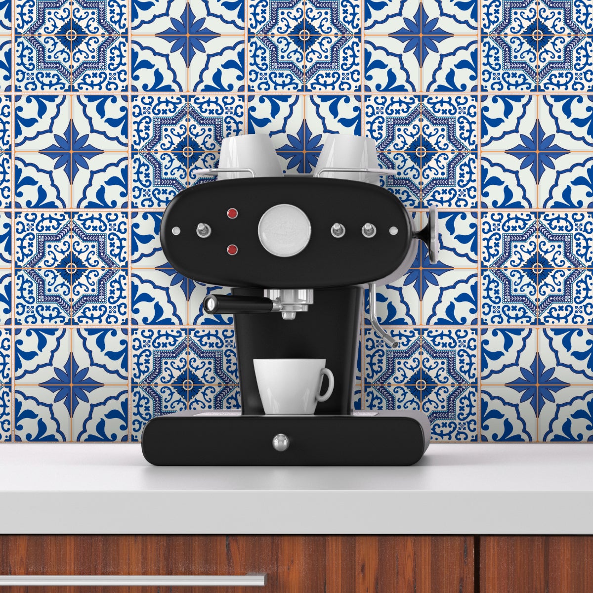 24 adesivi piastrelle di cemento azulejos Rodrigo - Sticker adesivo - adesivi murali - 24stickers10x10cm - 3