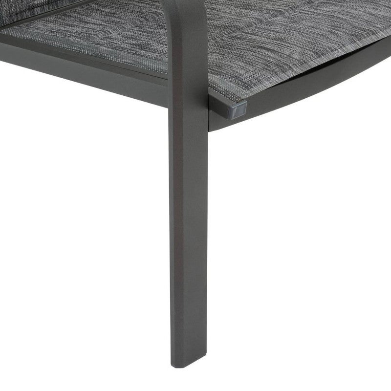 Salon de jardin Piazza 4 places gris graphite - Hespéride - 8