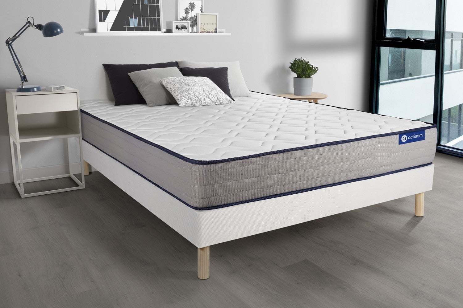 Pack prêt à dormir matelas ACTILATEX LIFE 200x200 cm Latex et Mémoire