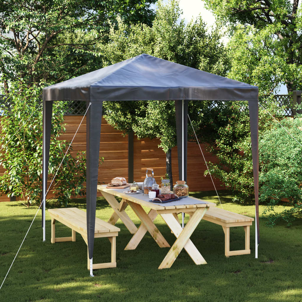 Tendone Per Feste VidaXL – Gazebo In Acciaio E PE – 3x3m, 3x4m, 3x6m, 3x9m, 3x12m – Colori: Bianco, Blu, Antracite, Verde