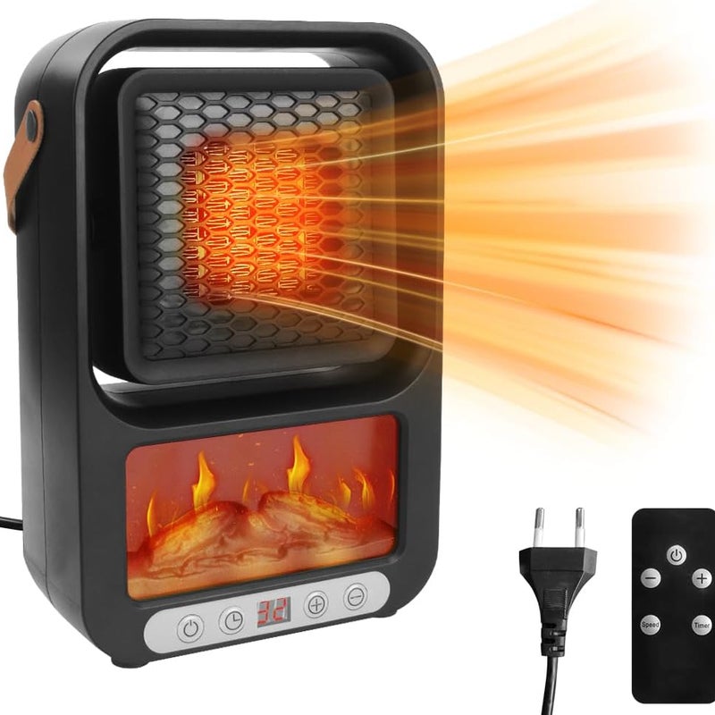 Dogrzewacz 800W z Timerem i Pilotem - Idealny do Łazienki, Przenośny i Mocny