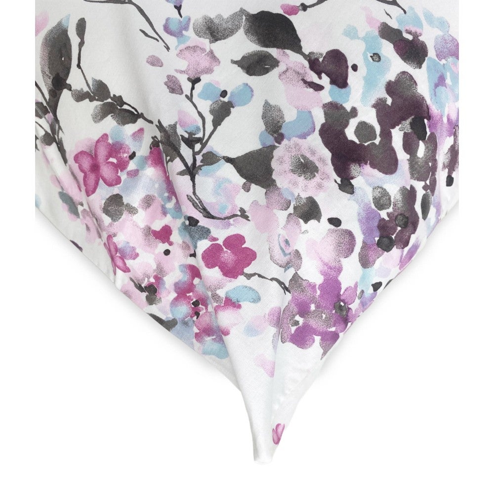 COMPLETO lenzuolo Invernale Felpate in FLANELLA Anti-Pilling FIORE Dipinto Rosa in Puro Cotone Una Piazza - 4