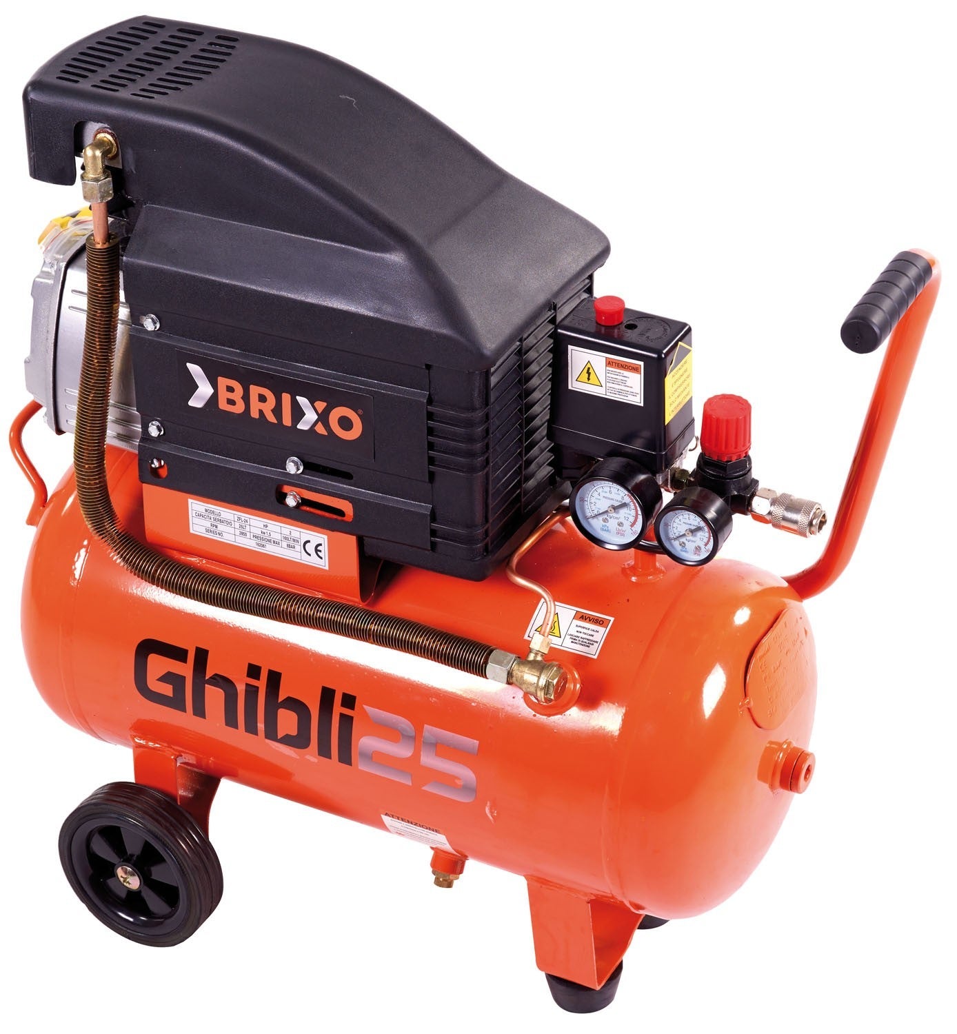 Compresor de ruedas 25 litros 8 bar Brixo Ghibli | Leroy Merlin