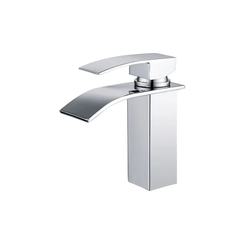 Bateria Umywalkowa Kaskadowa Mieszacz do Umywalki ze Stali Nierdzewnej Chromowana Bateria Umywalkowa Dwudrożna Nowoczesny Design