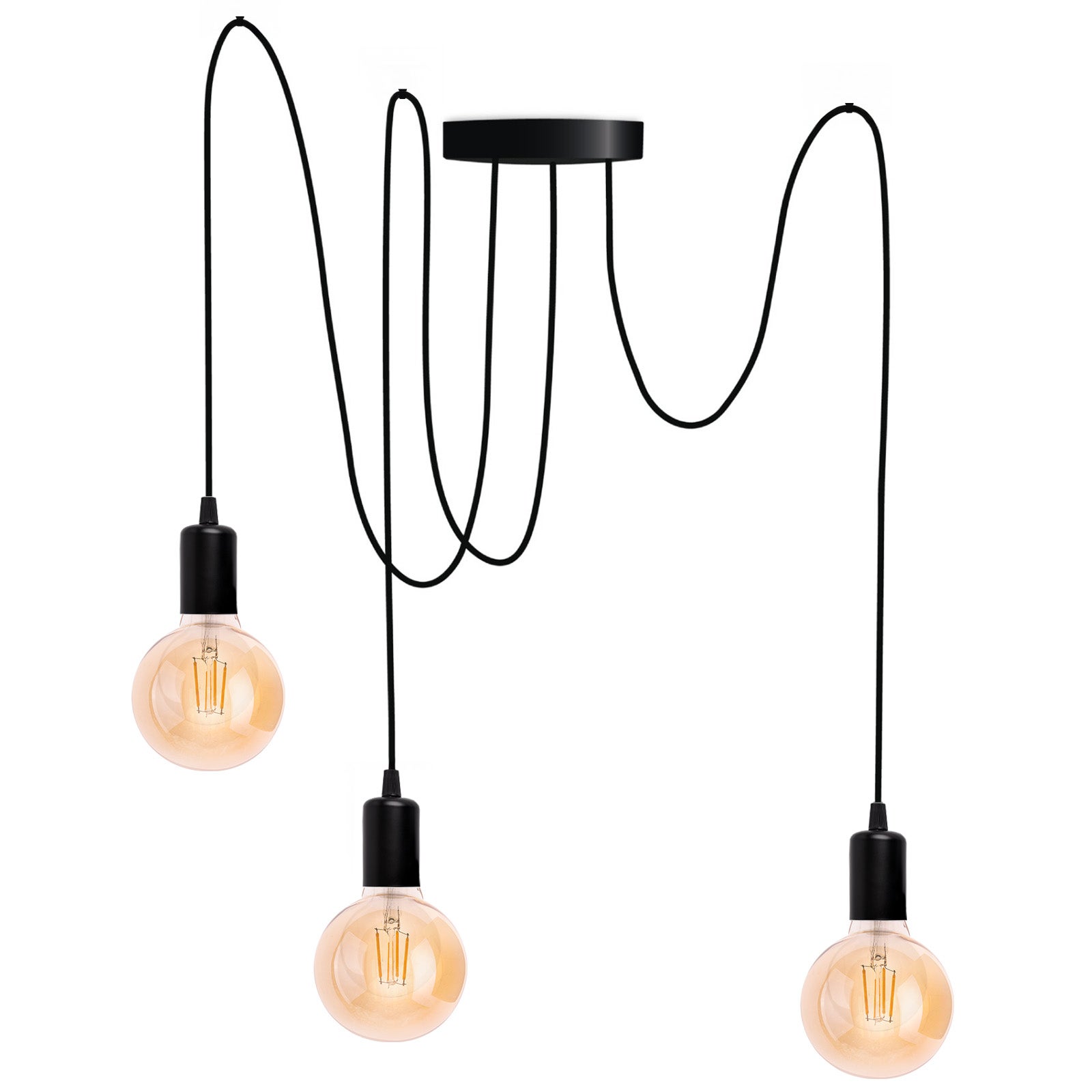 Lampa Wisząca Lumiled Sufitowa Pająk 3 ramiona do LED 3x E27 1 szt.