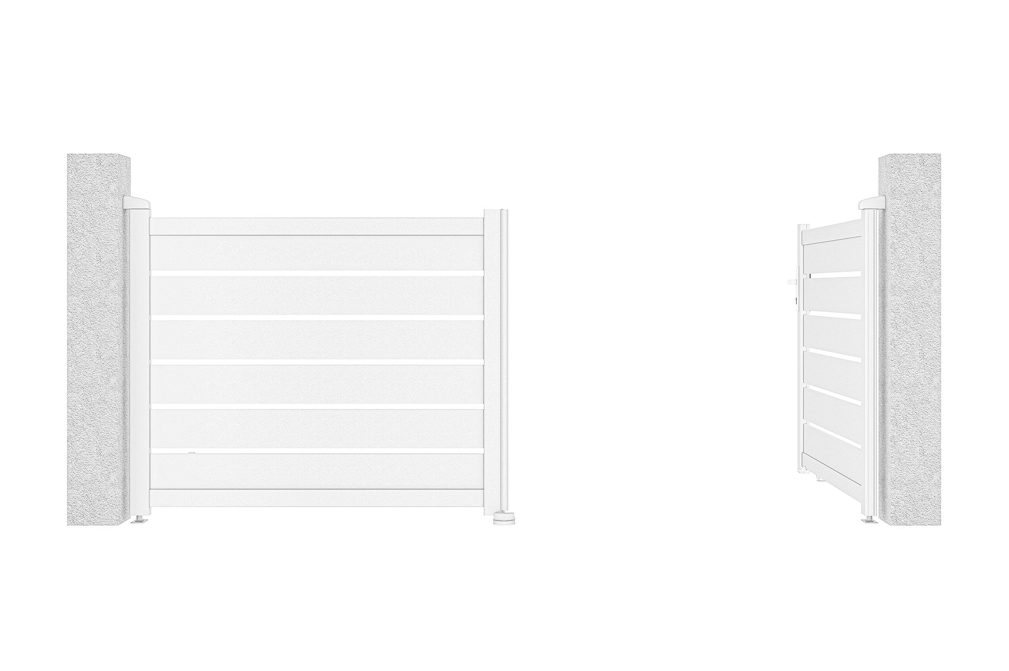 Portail battant 3m VOGEL H.120cm blanc aluminium - 9